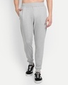 Shop Men's Grey Mid Rise Relaxed Fit Joggers-Front