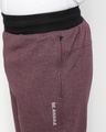 Shop Men's Maroon Mid Rise Relaxed Fit Joggers-Full