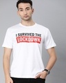 Shop Survived The Lockdown Half Sleeve T Shirt For Men-Front