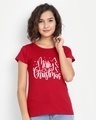 Shop Women's Merry Christmas Printed Relaxed Fit Top-Front