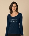 Shop Be Beautiful Scoop Neck Full Sleeve T-Shirt-Front