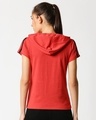 Shop Be Brave Be Strong Half Sleeve Hoodie T-Shirt (DL) Crimson-Design