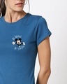 Shop Be Brave Be Strong Half Sleeve Printed T-Shirt (DL) Digital Teal -Front