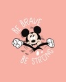 Shop Be Brave Be Strong Half Sleeve Printed T-Shirt (DL) Misty Pink 