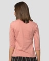 Shop Be Brave Be Strong Round Neck 3/4 Sleeve T-Shirt (DL) Misty Pink-Design