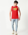 Shop Men's Red Be-Er Solution Typography Vest-Design