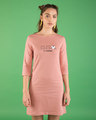 Shop Be Extraordinary Boat Neck 3/4th Sleeve T-Shirt Dress-Front