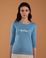 Shop Be Fearless Round Neck 3/4th Sleeve T-Shirt-Front