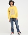 Shop Men's Yellow Be Good Typography Sweater-Full