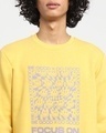 Shop Men's Yellow Be Good Typography Sweater