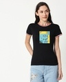 Shop Be Kind Colorblock Crewneck Varsity Rib T-Shirt Multicolor-Front