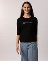 Shop Be Kind Flower Round Neck 3/4th Sleeve T-Shirt-Full