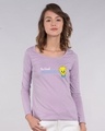 Shop Be Kind Tweety Scoop Neck Full Sleeve T-Shirt (LTL)-Front