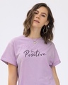 Shop Be Positive Lipstick Boyfriend T-Shirt-Front