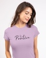 Shop Be Positive Lipstick Half Sleeve T-shirt-Front