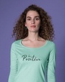 Shop Be Positive Lipstick Scoop Neck Full Sleeve T-Shirt-Front