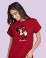 Shop Be Positive Minnie Boyfriend T-Shirt (DL) Bold Red-Front