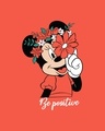 Shop Be Positive Minnie Half Sleeve T-Shirt (DL) Smoke Red-Full