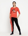 Shop Be Positive Minnie Round Neck 3/4th Sleeve T-Shirt (DL) Smoke Red-Design