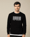 Shop Be Unique Barcode Glow In Dark Fleece Light Sweatshirt-Front