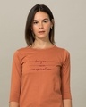 Shop Be Your Own Inspiration Round Neck 3/4th Sleeve T-Shirt-Front