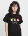 Shop Be Yourself Mickey Boyfriend T-Shirt (DL)-Front