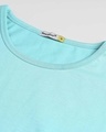 Shop Women's Beach Blue 3/4th Sleeve Slim Fit T-shirt