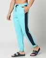 Shop Beach Blue Color Block Joggers-Design