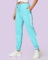 Shop Women's Blue Joggers-Front