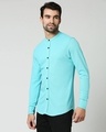 Shop Beach Blue Comfort Stretch Pique Shirt-Design