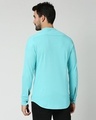 Shop Beach Blue Comfort Stretch Pique Shirt-Full
