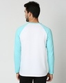 Shop Beach Blue Full Sleeve Henley Raglan T-Shirt-Full