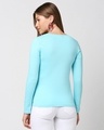 Shop Beach Blue Full Sleeve Henley T-Shirt-Full