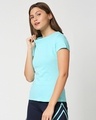 Shop Women's Beach Blue T-shirt-Design