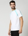 Shop Beach Blue Half Sleeves Raglan T -Shirt-Design