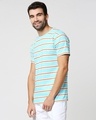 Shop Beach Blue Stripe Half Sleeve T-Shirt-Design