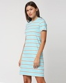 Shop Beach Blue Stripe T-Shirt Dress-Design