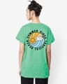 Shop Women's Green Beach Vibe Typography Boyfriend T-shirt-Design