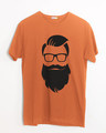 Shop Beard Man Half Sleeve T-Shirt-Front