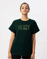Shop Beast Camouflage Boyfriend T-Shirt-Front