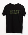 Shop Beast Camouflage Half Sleeve T-Shirt-Front
