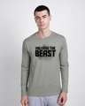 Shop Beast Is Unleashed Full Sleeve T-Shirt-Front