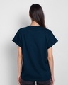 Shop Beautiful Mess Flower Boyfriend T-Shirt Navy Blue-Design