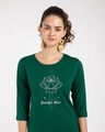 Shop Beautiful Mind Round Neck 3/4th Sleeve T-Shirt-Front