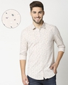 Shop Men's Beige Cotton Melange Slim Fit Shirt-Front
