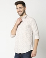 Shop Men's Beige Cotton Melange Slim Fit Shirt-Design