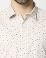 Shop Men's Beige Cotton Melange Slim Fit Shirt