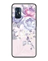Shop Elegant Floral Printed Premium Glass Cover for Vivo V19 (Shock Proof, Lightweight)-Front