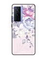 Shop Elegant Floral Printed Premium Glass Cover for Vivo X70 Pro (Shock Proof, Lightweight)-Front