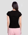 Shop Women's Black Believe Cat Graphic Printed Slim Fit T-shirt-Design